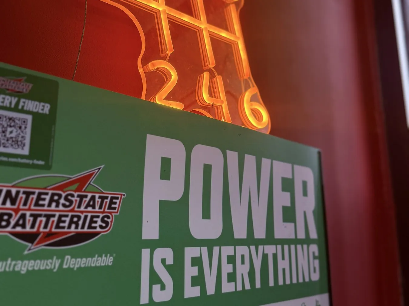 Interstate batteries sign at B3nji's Auto Repair